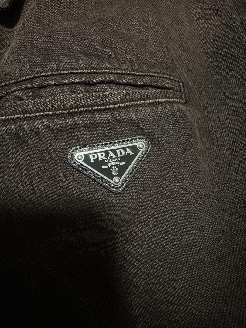 prada プラダ　デニム　ダウン　ブルゾン　ジャケット