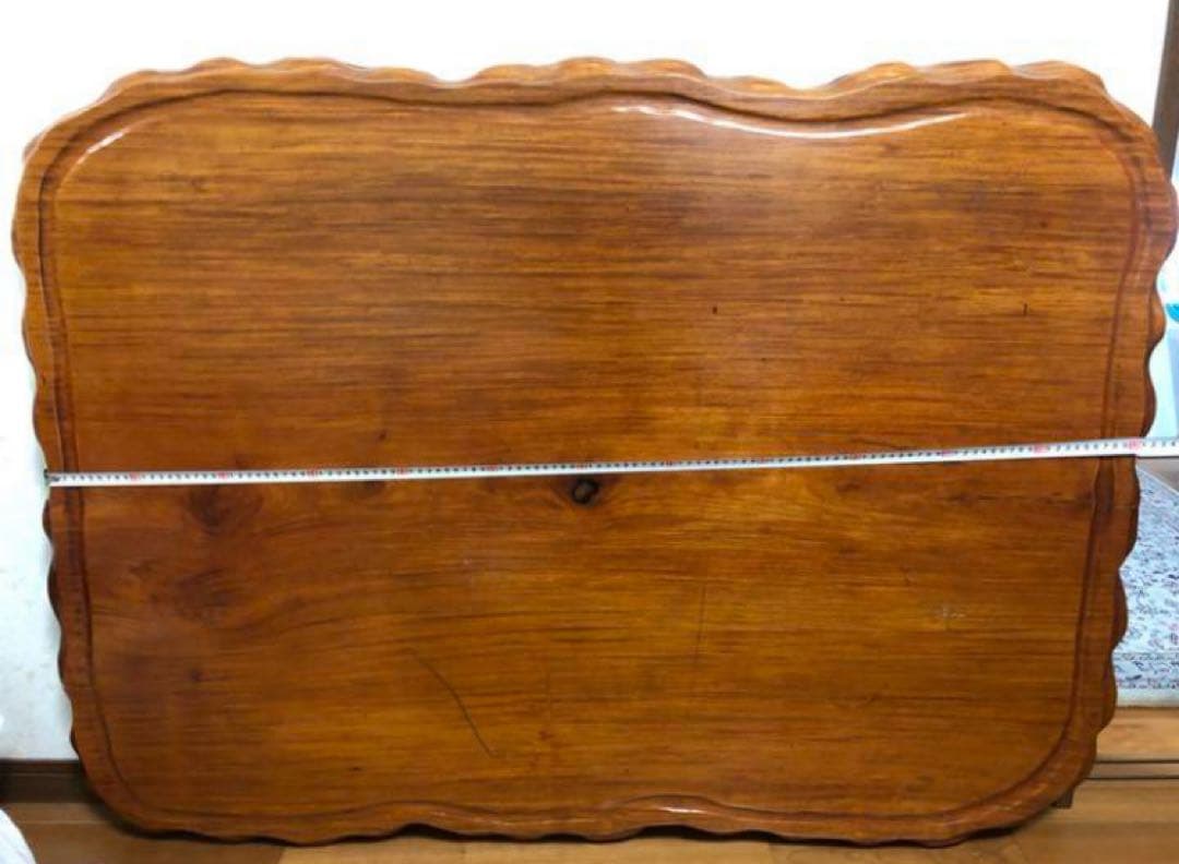 木製 波形エッジ座卓 一枚板テーブル