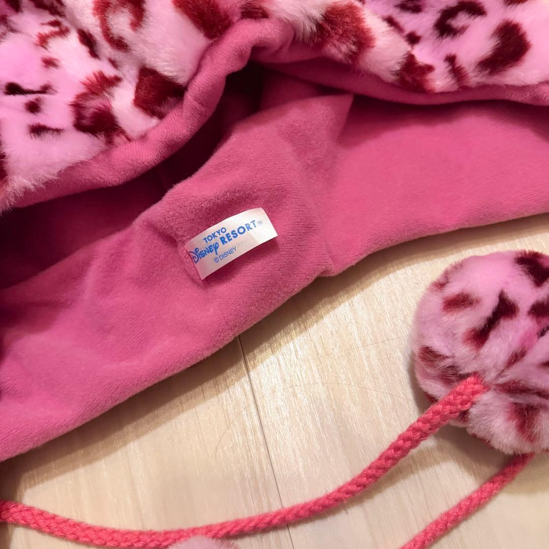 ディズニーリゾート ミニーマウス ヒョウ柄 ピンク ファンキャップ