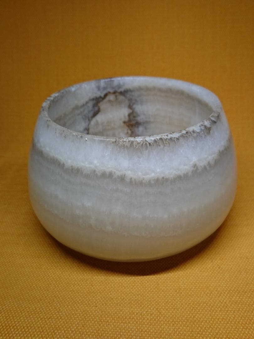 彫刻　茶碗　花器　玉石　茶道　華道　置物　インテリア　工芸品　美術品　A1582