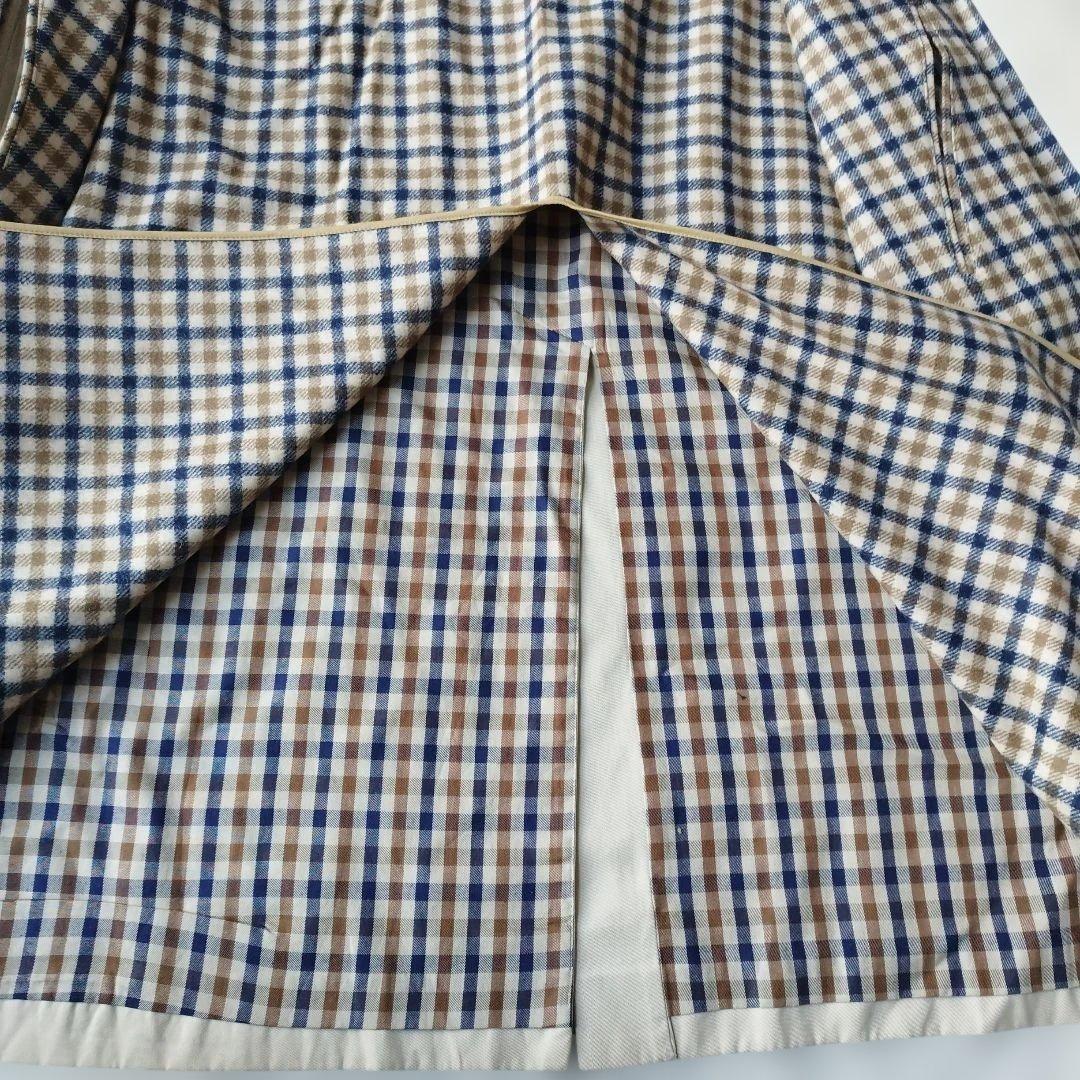 美品✨アクアスキュータム 2wayバルマカーンコート ライナー付き チェック L