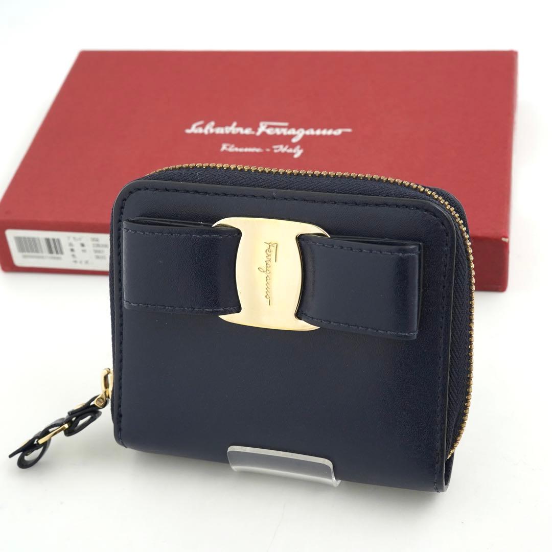 ✨未使用に近い✨　Ferragamo ミニ財布　ヴァラリボン　リボン　ピンク