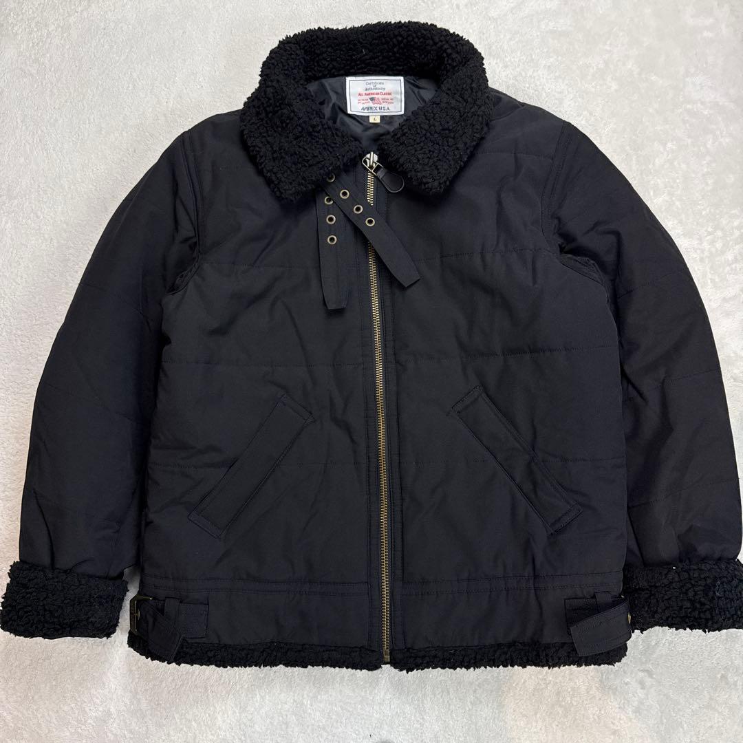 アヴィレックス　中綿ジャケット　ブラック　Lサイズ　美品