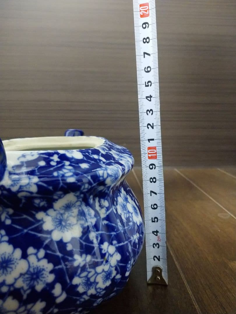 伊万里 梅花文染付け ティーポット 明治時代 輸出手