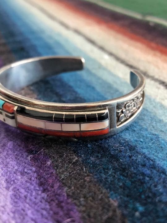 ZUNI Don Dewa ドンデワ　サンフェイス　インレイバングル　ナバホズニ