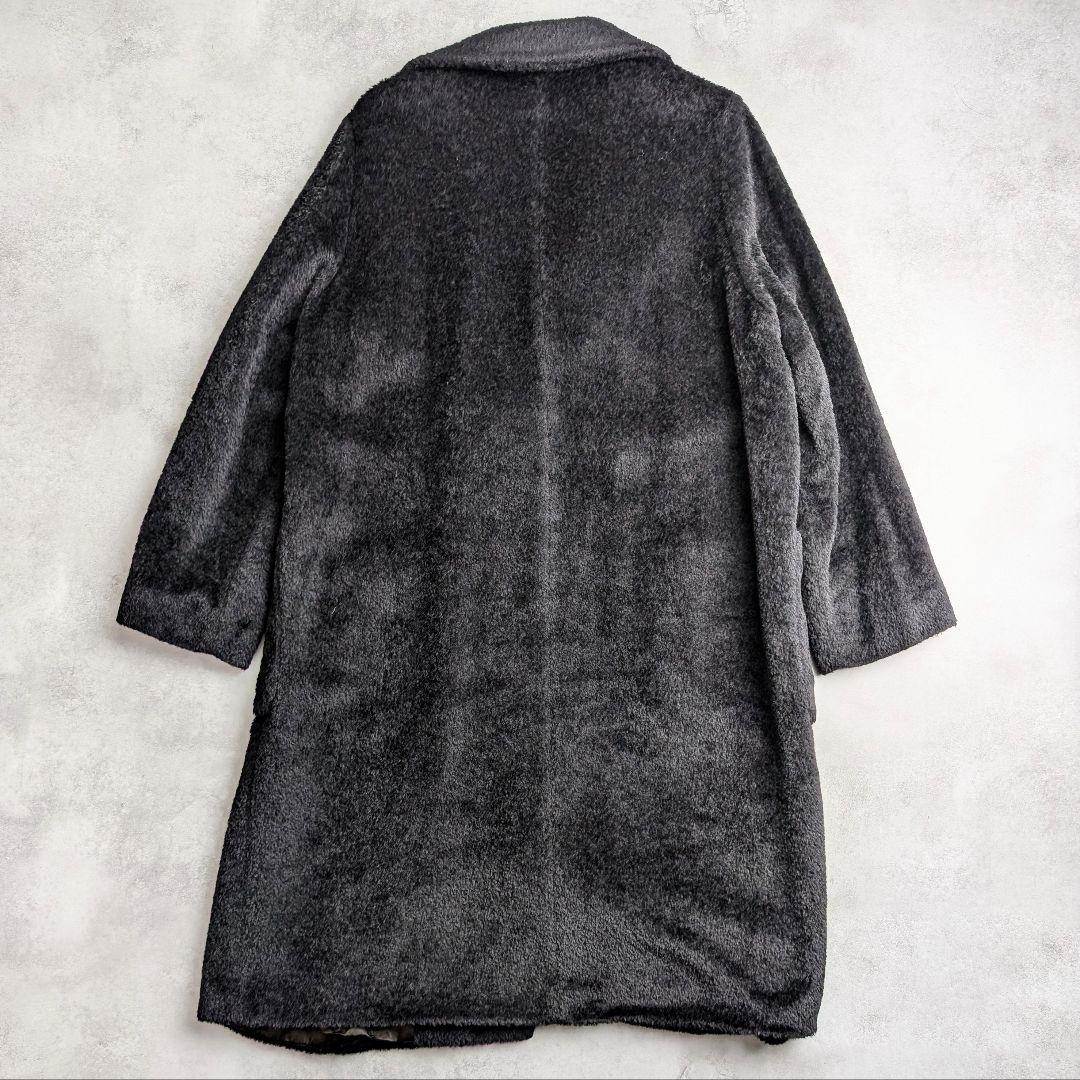 【訳あり】MaxMara マックスマーラ アルパカ混 シャギーコート ブラック