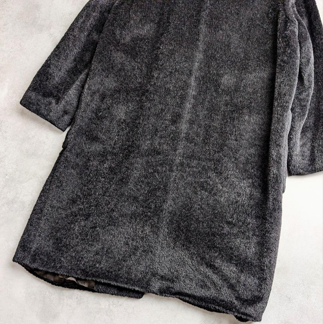 【訳あり】MaxMara マックスマーラ アルパカ混 シャギーコート ブラック