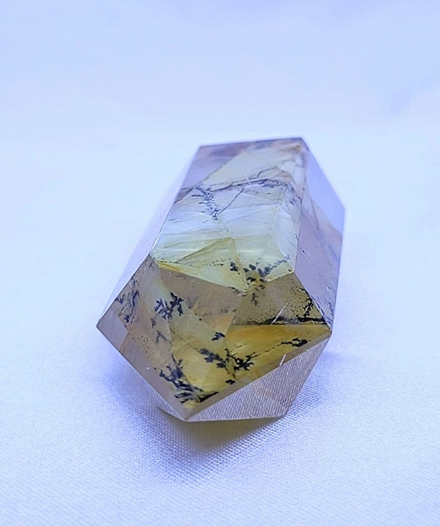 高品質　デンドリティック　ゴールデンヒーラー　共生　水晶　ポイント　六角柱