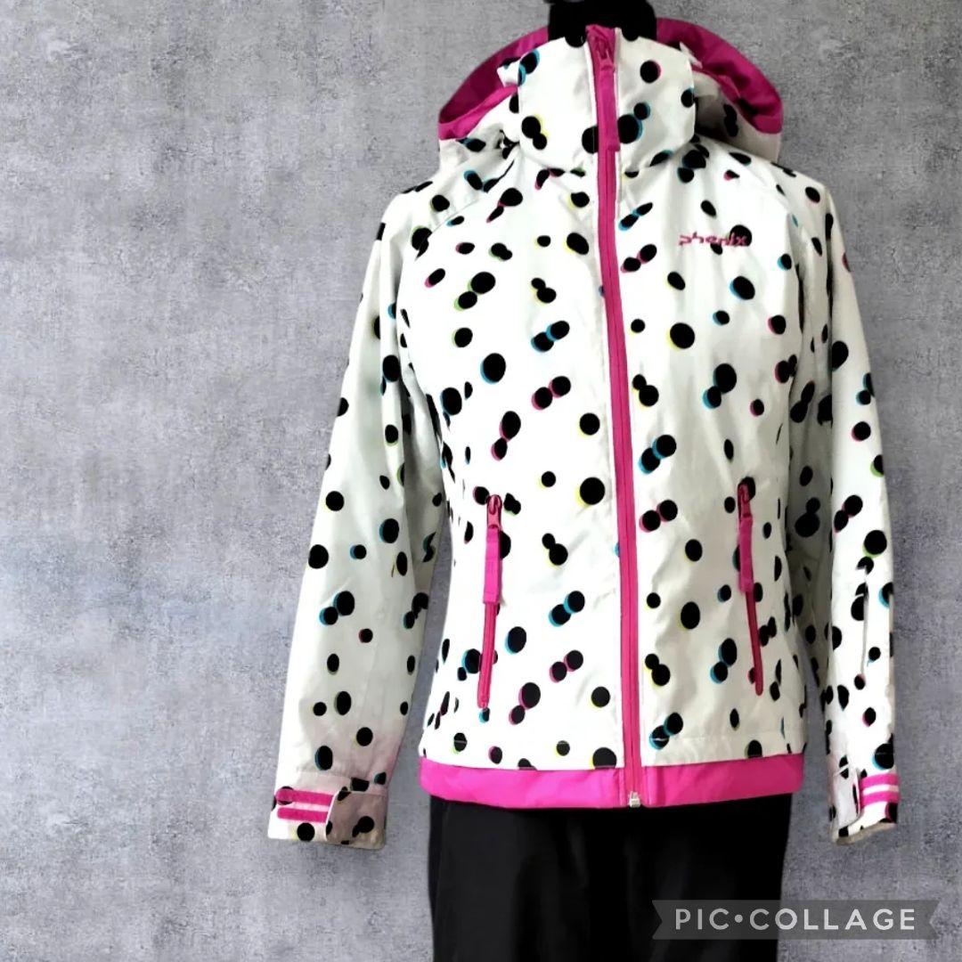 美品 Phenix フェニックス ガールズ スキーウェア 上下 150 ドット柄