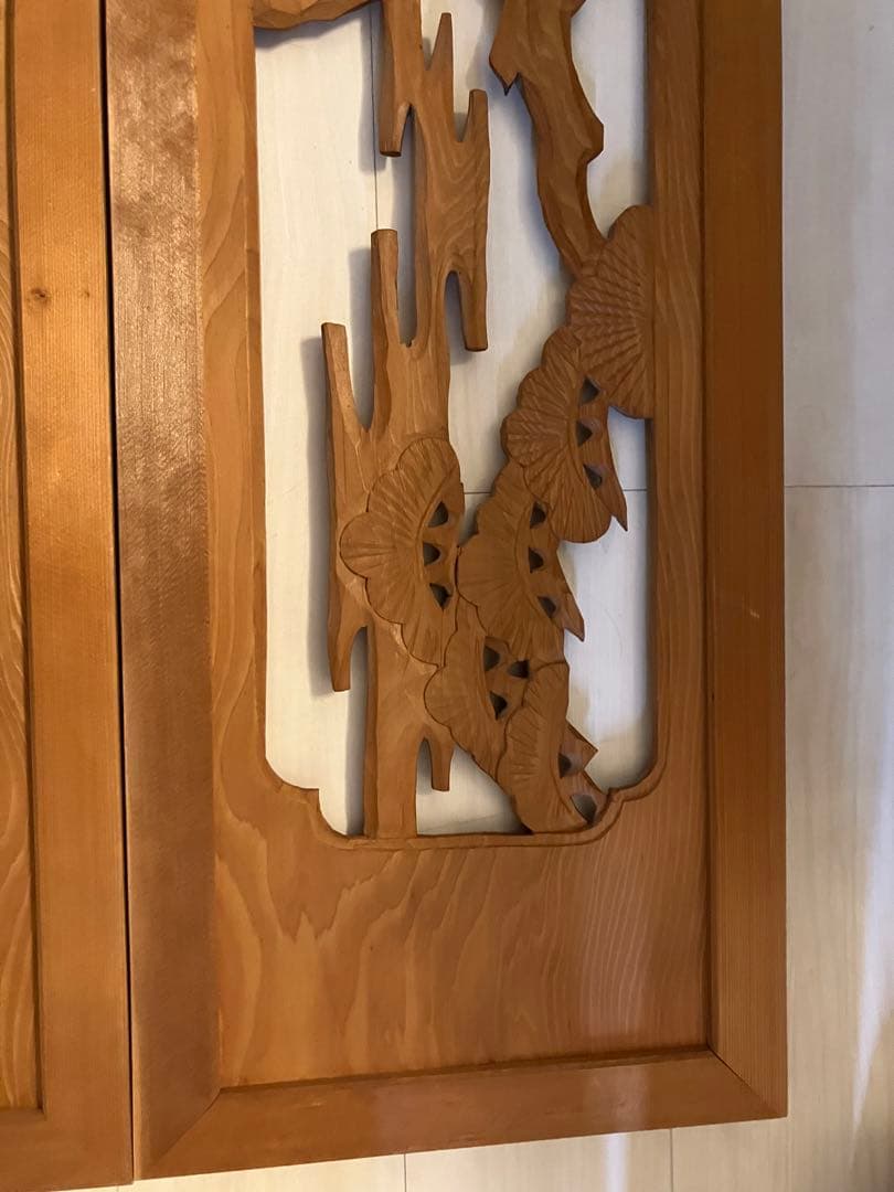 【欄間】和室 昭和 木工彫刻 木工細工