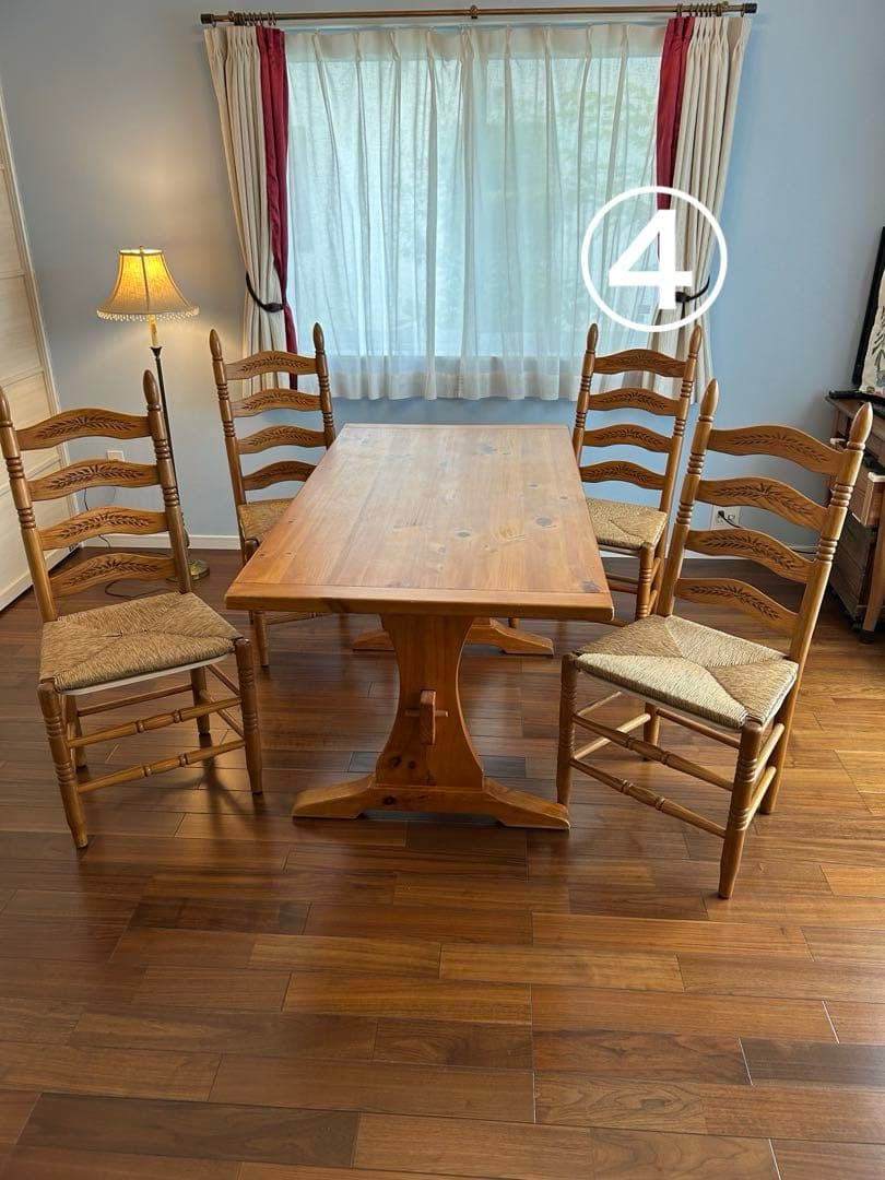 アントステラ(AUNT STELLA)のラダーバック・ダイニングチェア④リペア