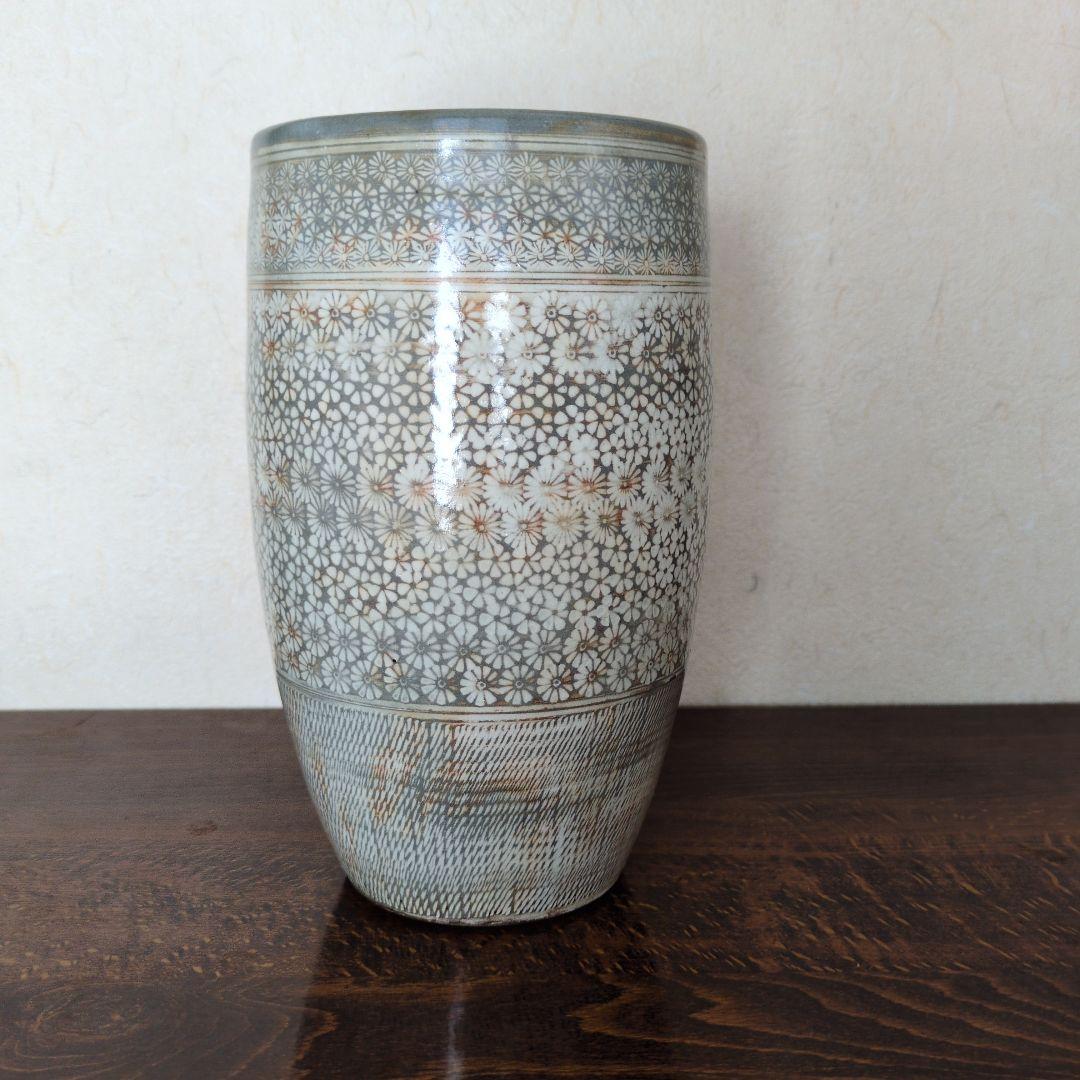 中置　細水指　京都清水焼　三島　森里陶楽　共箱　茶道具