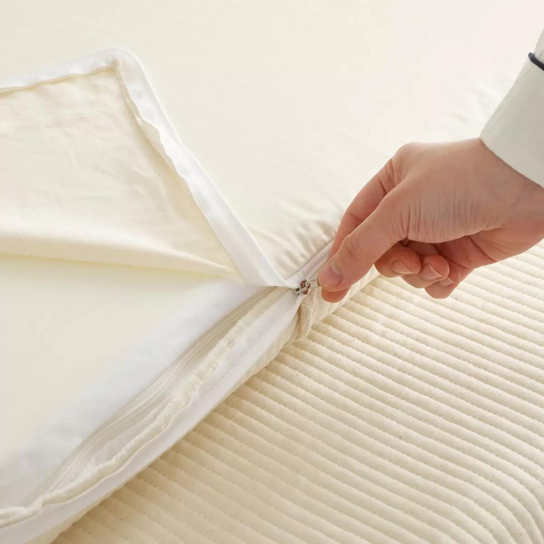 ROOMINE コットンメモリーフォームトッパー ナチュラルコットン 敷布団 ②