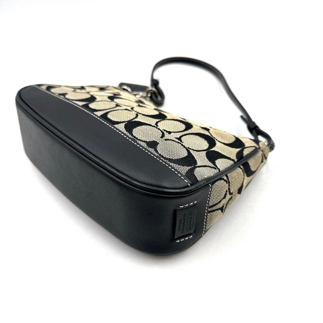 【美品】COACH キャンバス アクセサリーポーチ シグネチャー 保管袋付き