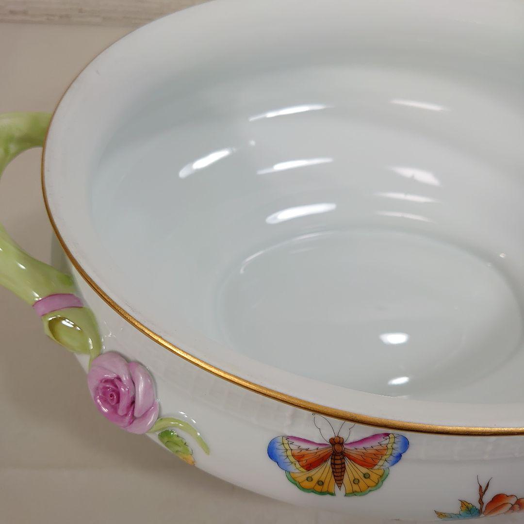 A*)様 ヘレンド ヴィクトリアブーケ チュリーン 大型 陶器 ボウル 蓋なし