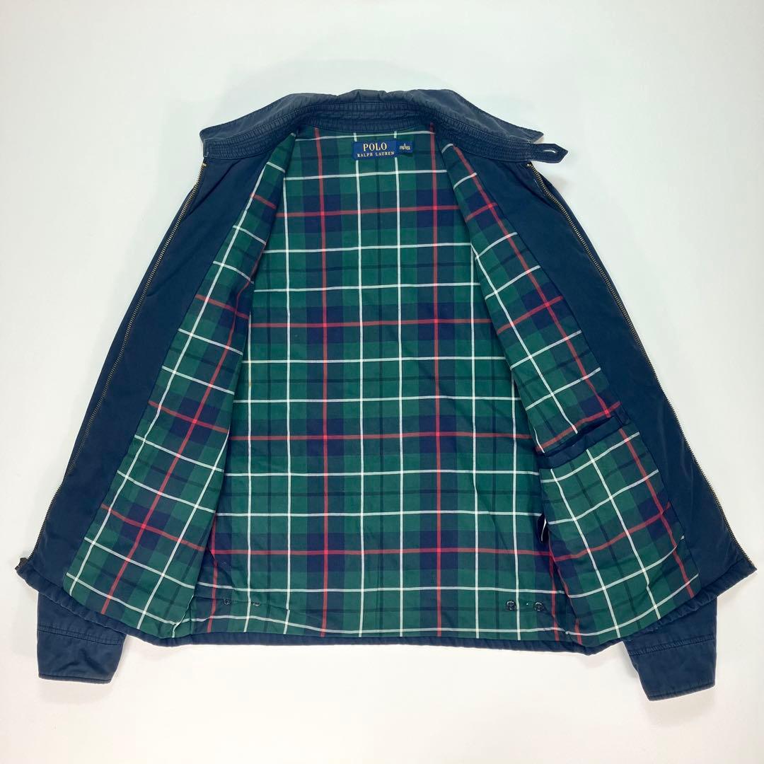 POLO RALPHLAUREN スイングトップ　ネイビー　チェック ナス紺