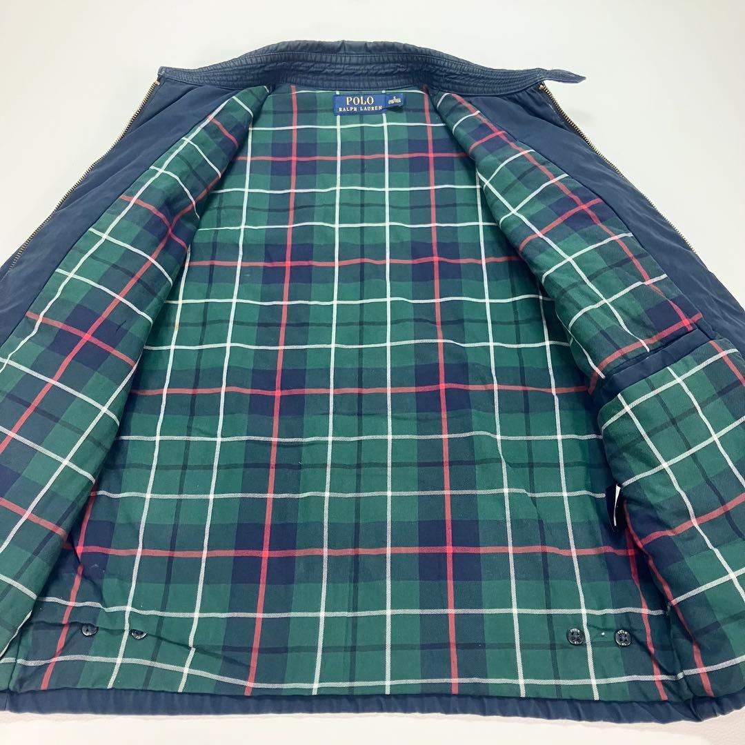 POLO RALPHLAUREN スイングトップ　ネイビー　チェック ナス紺