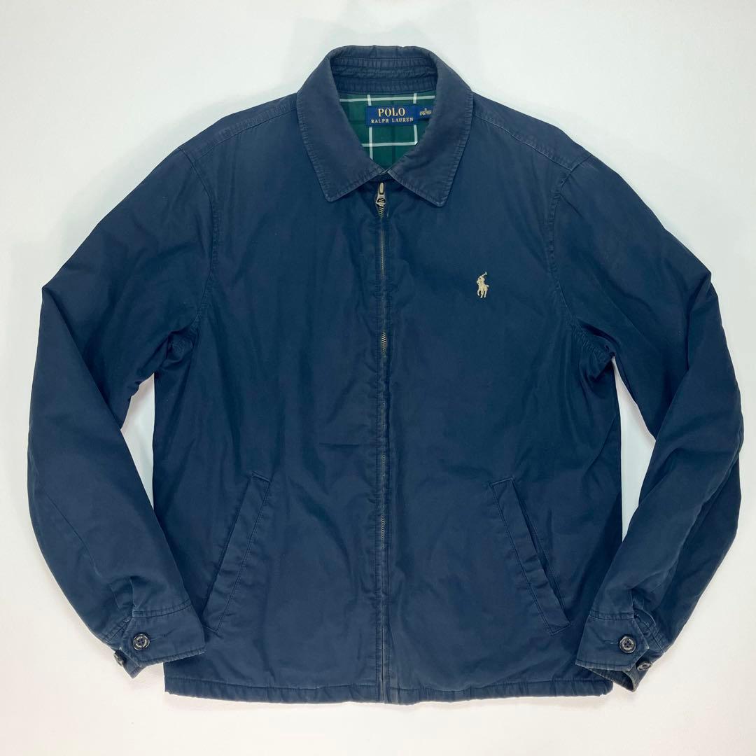 POLO RALPHLAUREN スイングトップ　ネイビー　チェック ナス紺