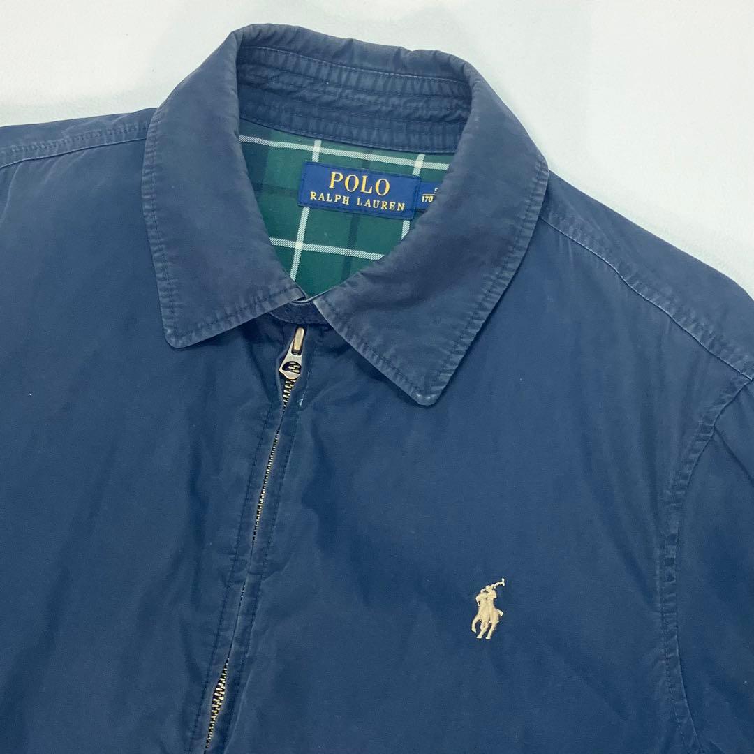 POLO RALPHLAUREN スイングトップ　ネイビー　チェック ナス紺