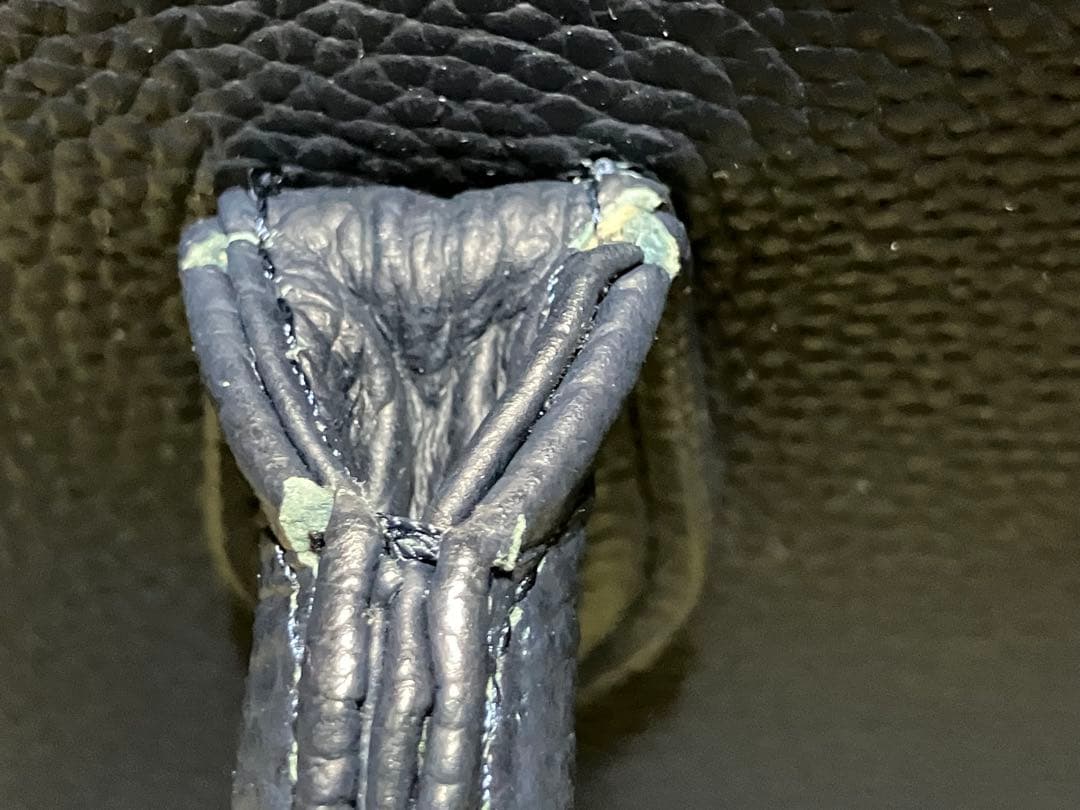 【美品】バーニーズニューヨーク ネイビー レザー トートバッグ