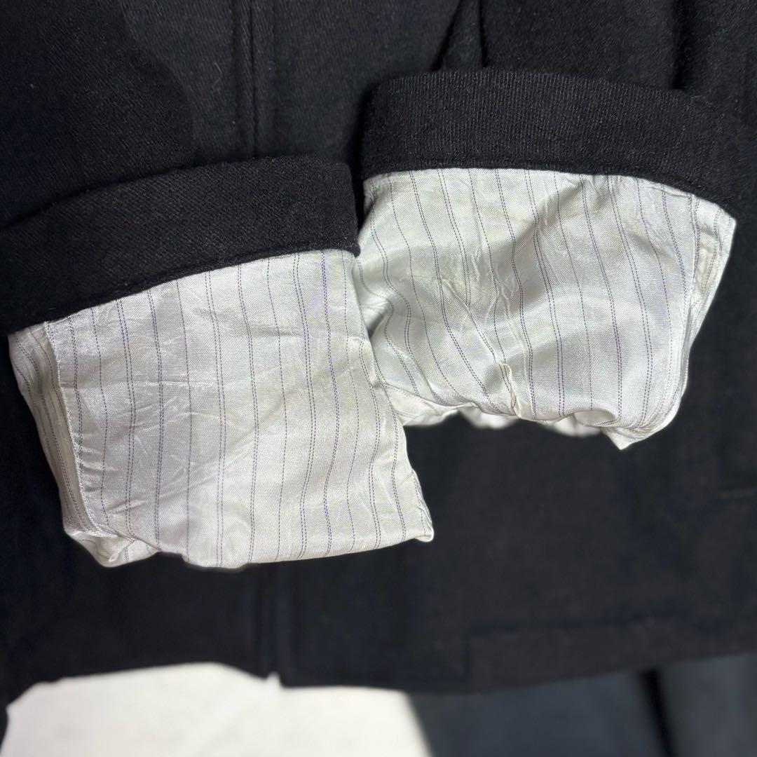 00sUSA古着バナナリパブリック ウールジャケット 黒 M ジップ短丈ブルゾン