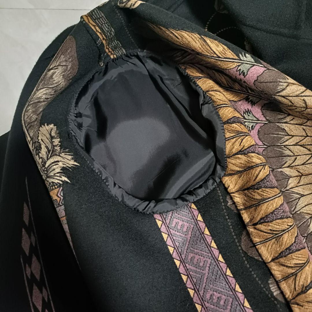 【美品】アトリエ ノワ 裏総柄 カシミヤコート カシミヤ100％ ロングコート