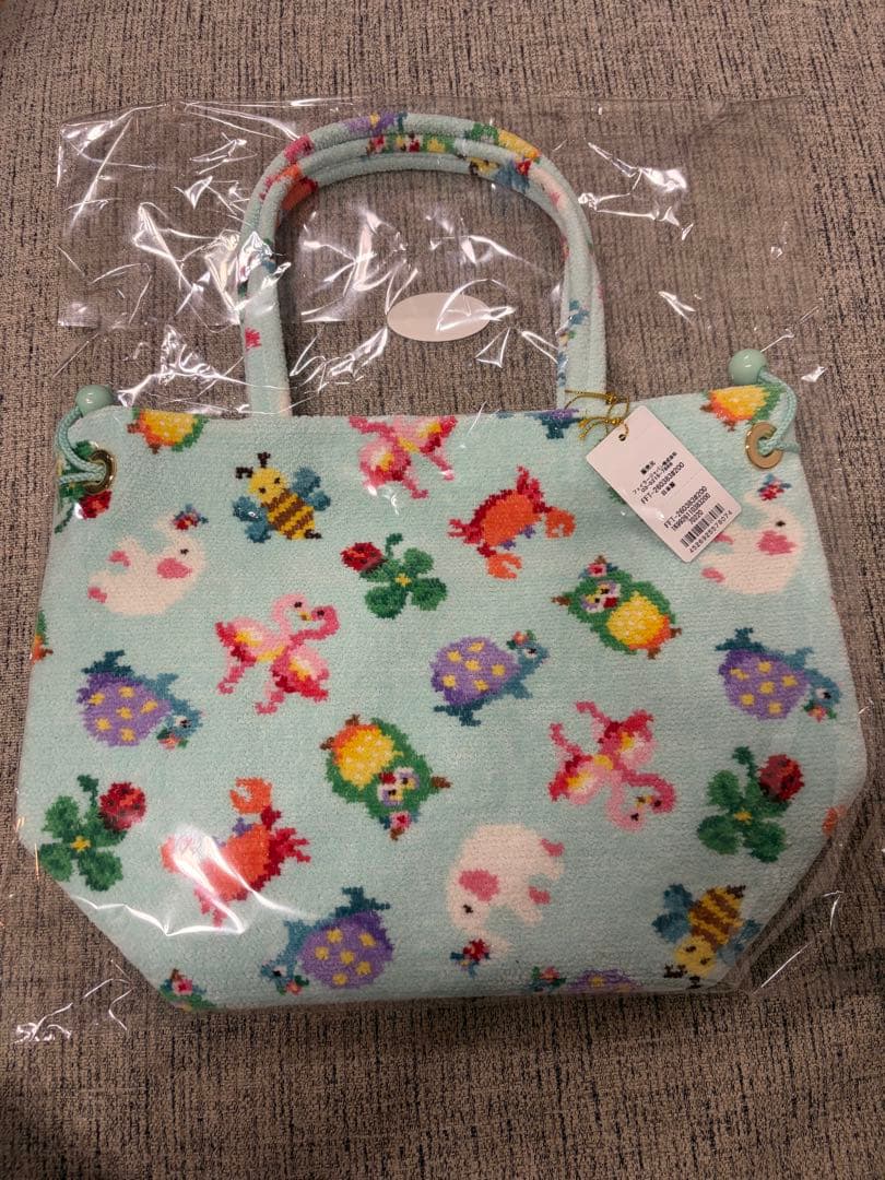 フェイラー×神崎恵　ファンキーフォーチュン　巾着バッグ　ペールグリーン