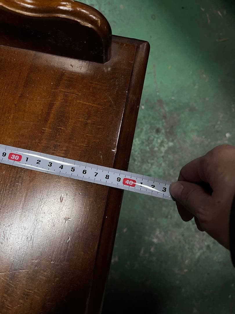 カリモク家具 電話台 木製座卓 小棚付き