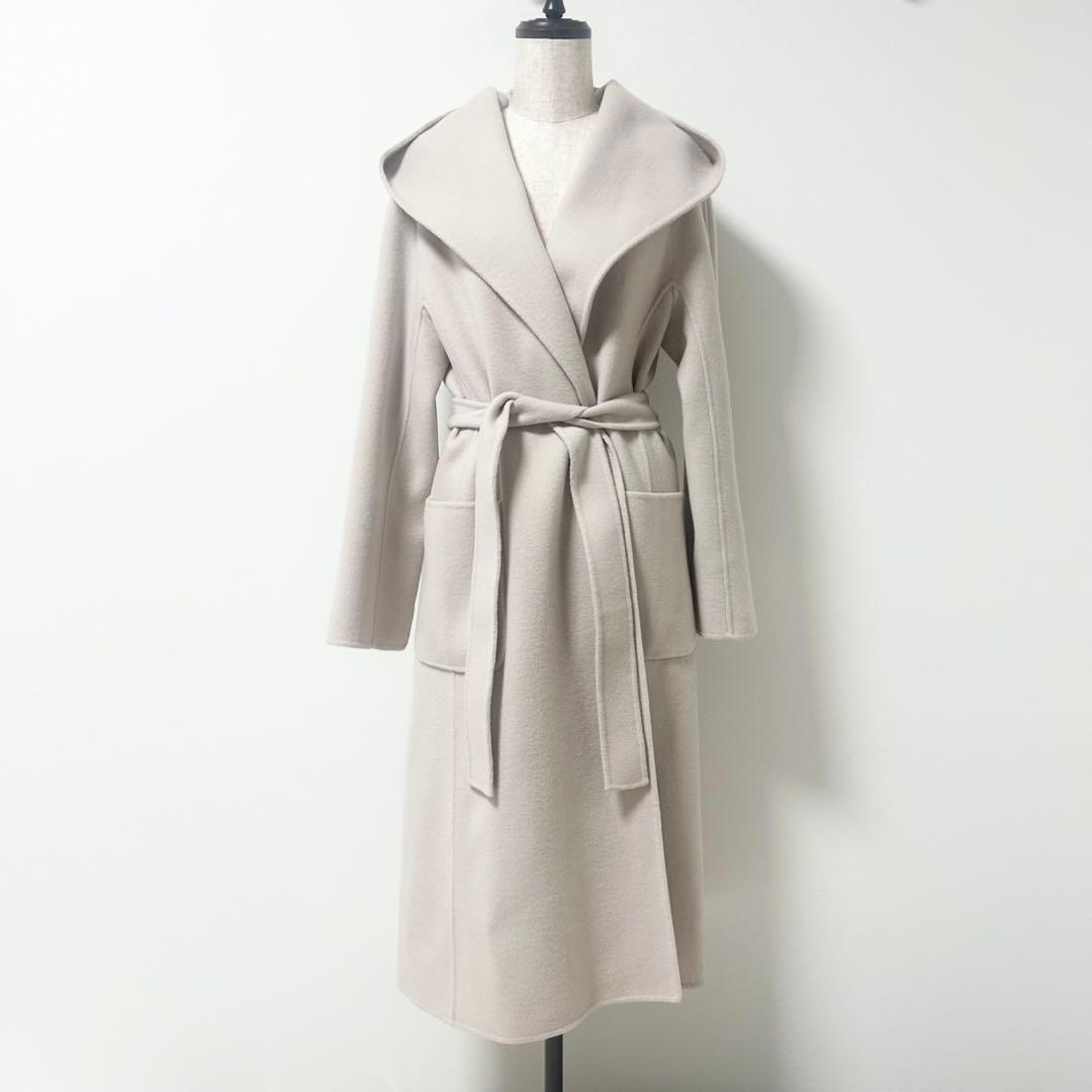 美品✨ANAYI シャルムビーバーフード コート ライトベージュ　38