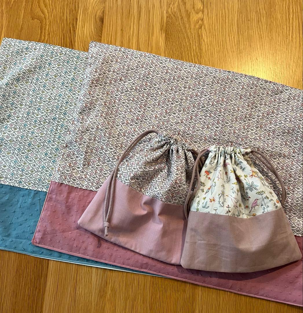 hachi＊リバティ生地使用＊巾着セット