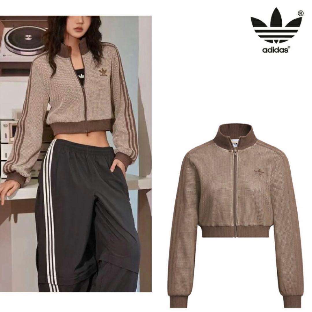 adidas ワッフルトラックジャケット M ブラウン
