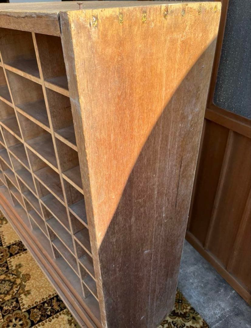 棚特大 古い 下駄箱 インテリア 昭和レトロ ビンテージ アンティーク 当時物