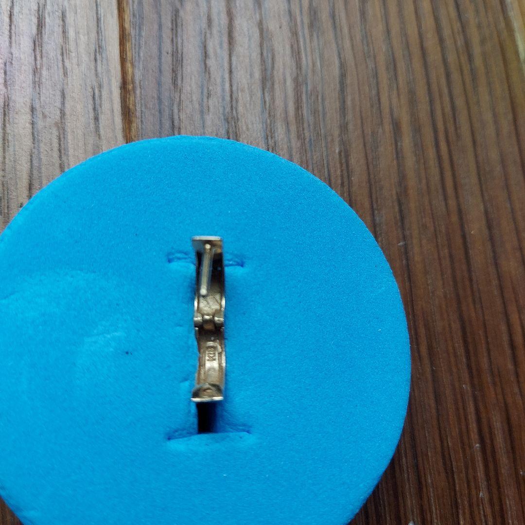 k18のフープ片耳ピアスメレダイヤ「税込価格￥28.800-」