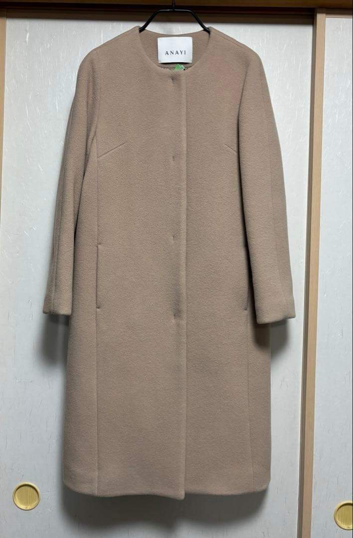アナイ ダブルビーバークルーコート