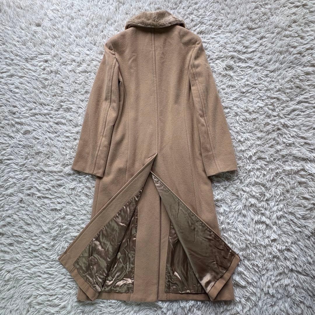 Max&Co ウールロングコート ファー付 伊製 大きいサイズ ベージュ 42