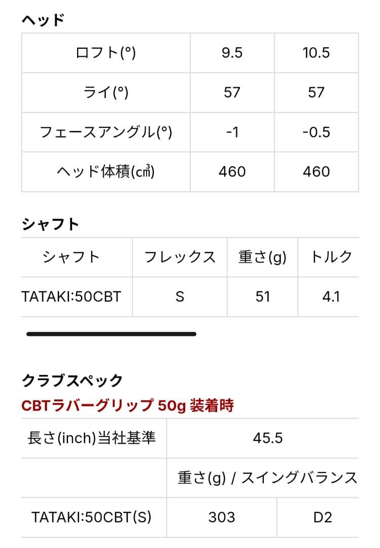 ほぼ未使用 オノフ KURO ドライバー 10.5度 LABO TATAKI50