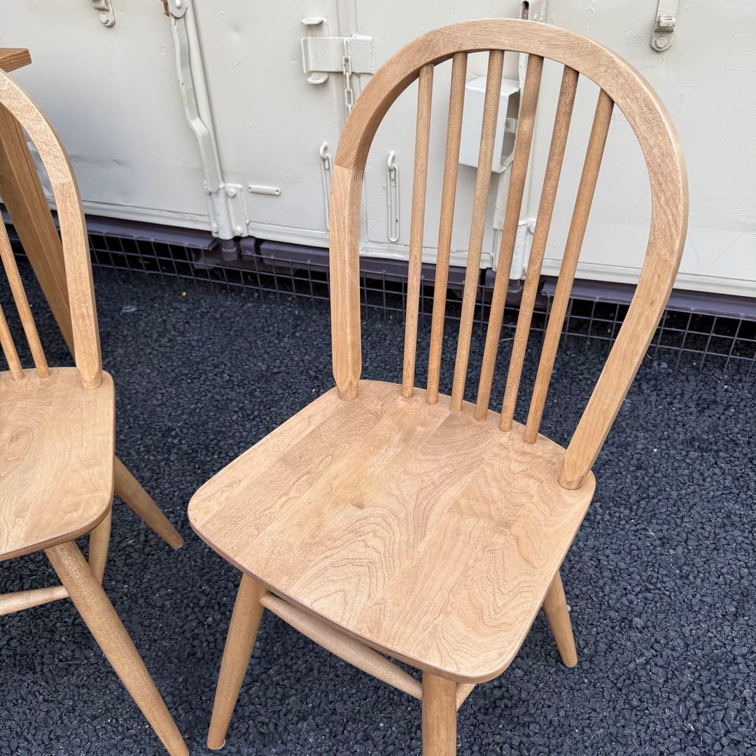【美品】　関家具　マーガレット　無垢材 ダイニングチェア 北欧　バーチ材