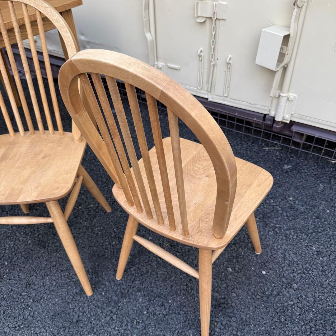 【美品】　関家具　マーガレット　無垢材 ダイニングチェア 北欧　バーチ材