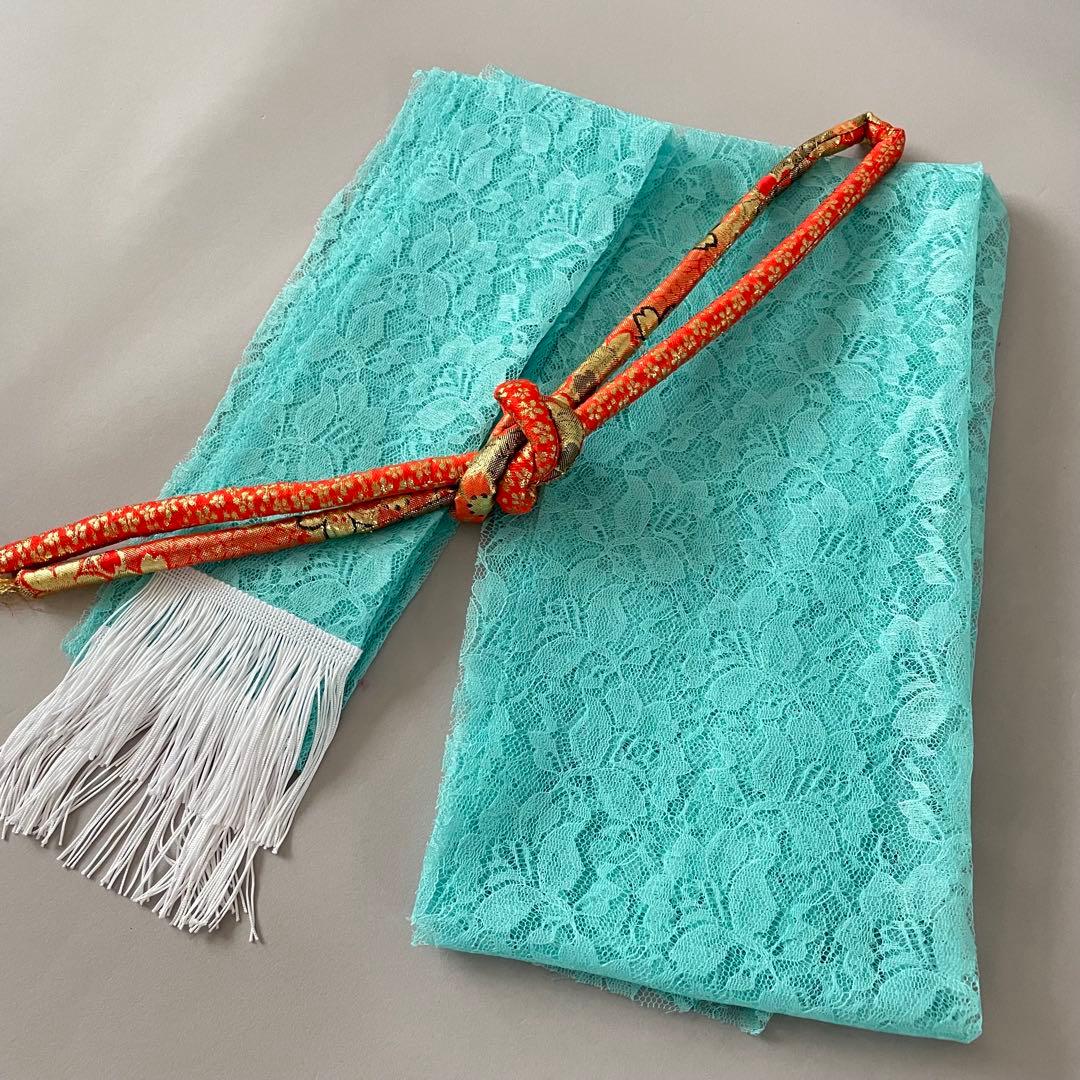 七五三 アンティークお着物セット　小柄な7歳さん　6歳　作り帯コーデ　髪飾り付き