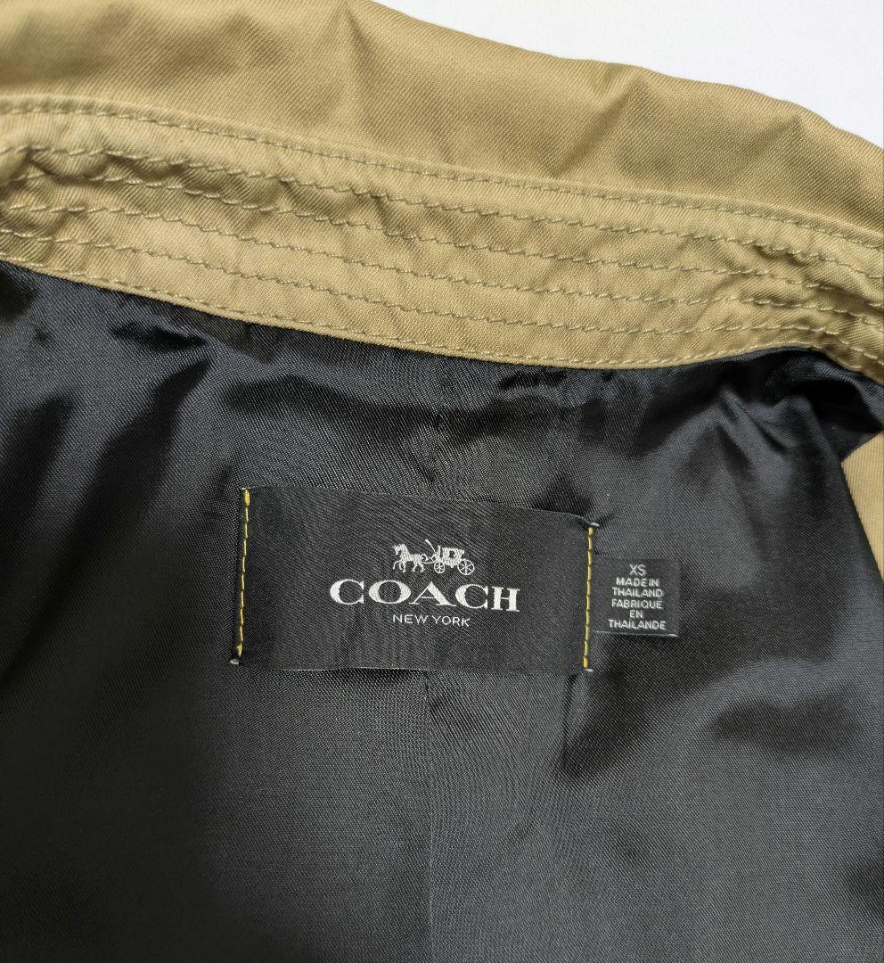 極美品✨ COACH トレンチコート レザー切り替え　ダブル　チャーム付き