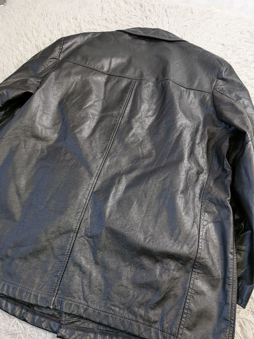 極希少　70s Sears シアーズ レザージャケット ボアライナー付 46 黒
