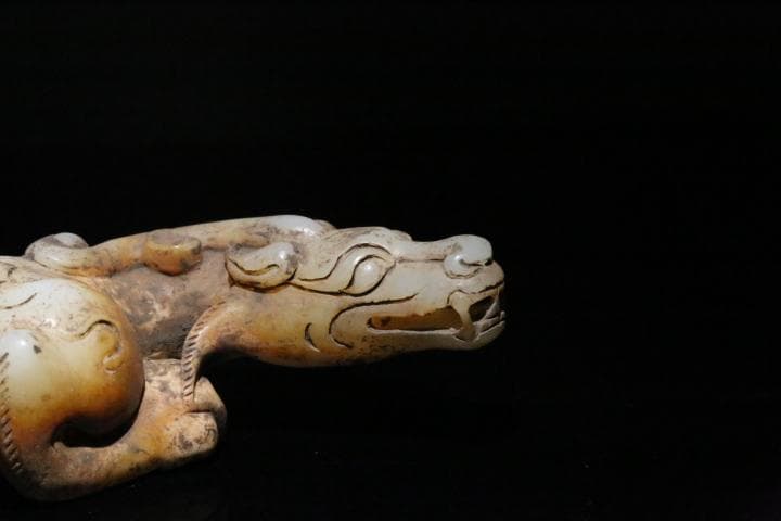 漢代 白玉竜 古玉和田玉 骨玩骨董 中国美術 骨董品  時代物 古代玉