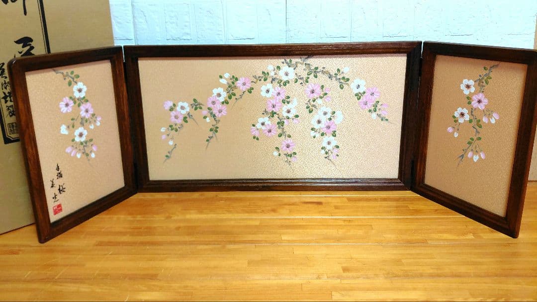 雛人形 雛祭り三曲屏風