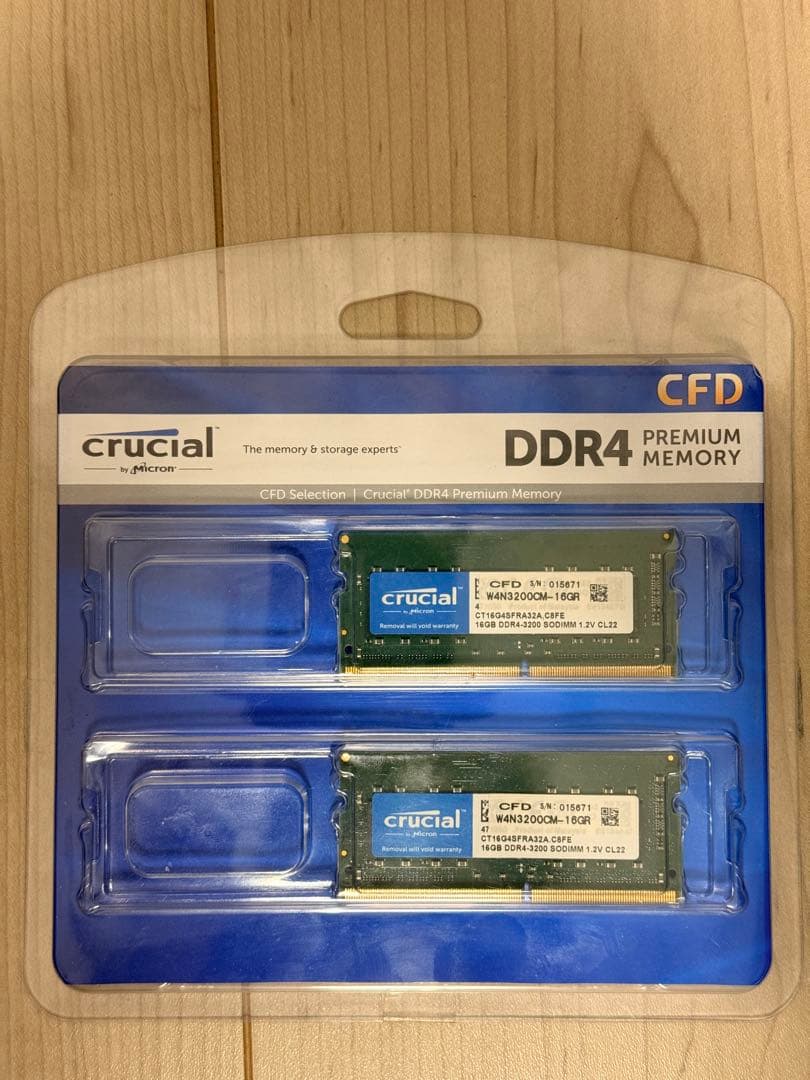 Crucial ノートPC用メモリ DDR4-3200 16GB×2枚 32GB