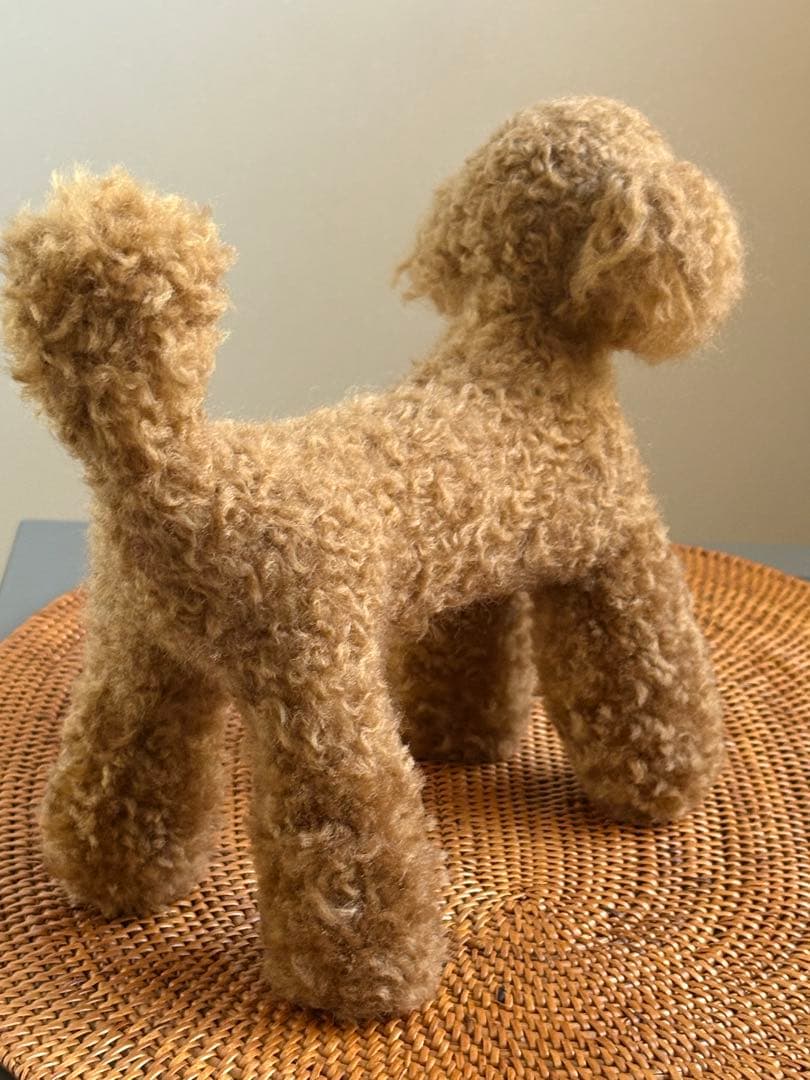 羊毛フェルト 毛糸 トイプードル（レッド）大きめ❣️23cm