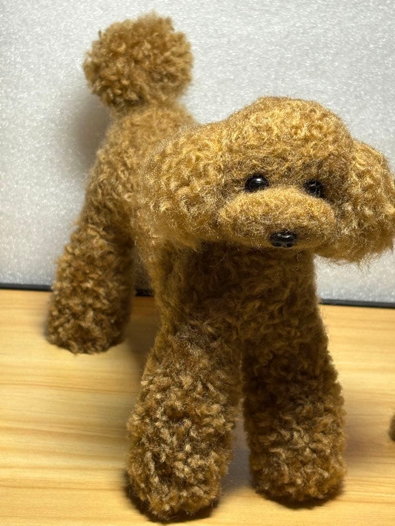 羊毛フェルト 毛糸 トイプードル（レッド）大きめ❣️23cm