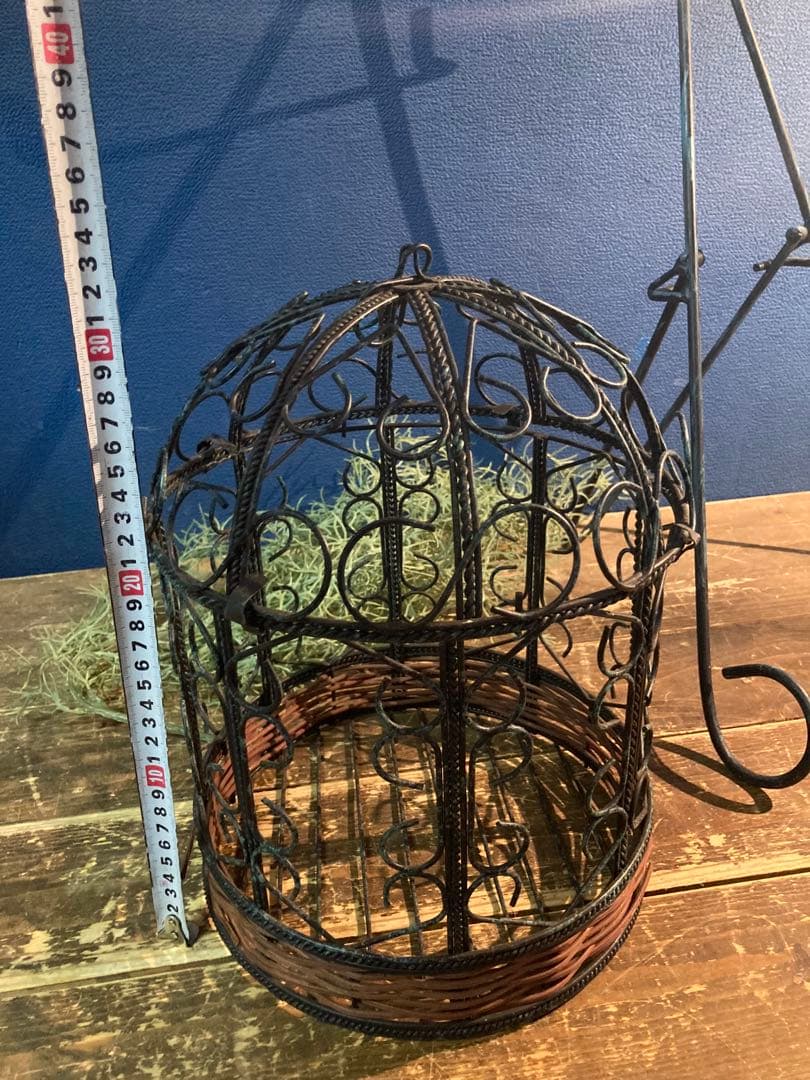 ガーデニング雑貨アンティーク　ガーデン雑貨　オーナメント　イーゼル　バードケース