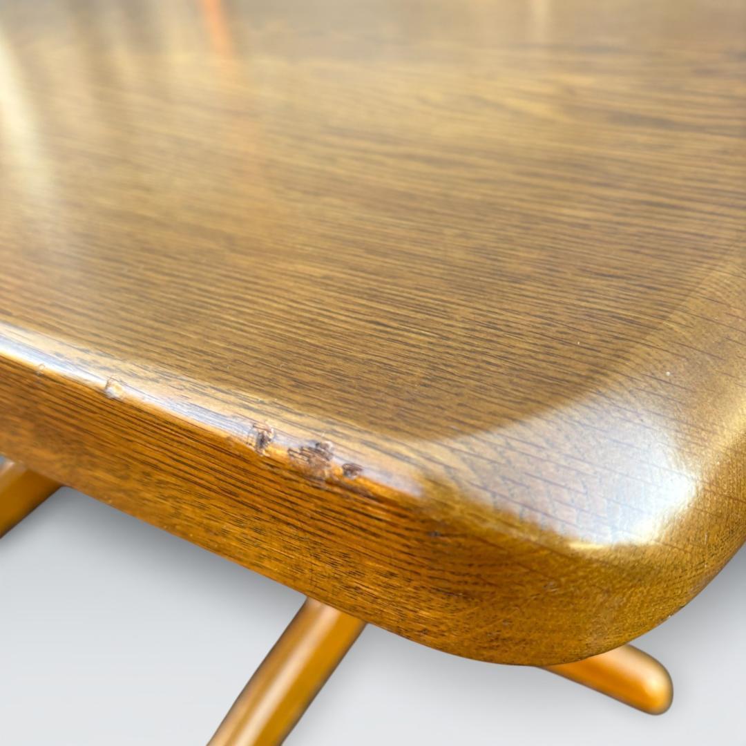 【最終価格】浜本工芸 ダイニングテーブル 半円 135cm オーク材 皇室御用達