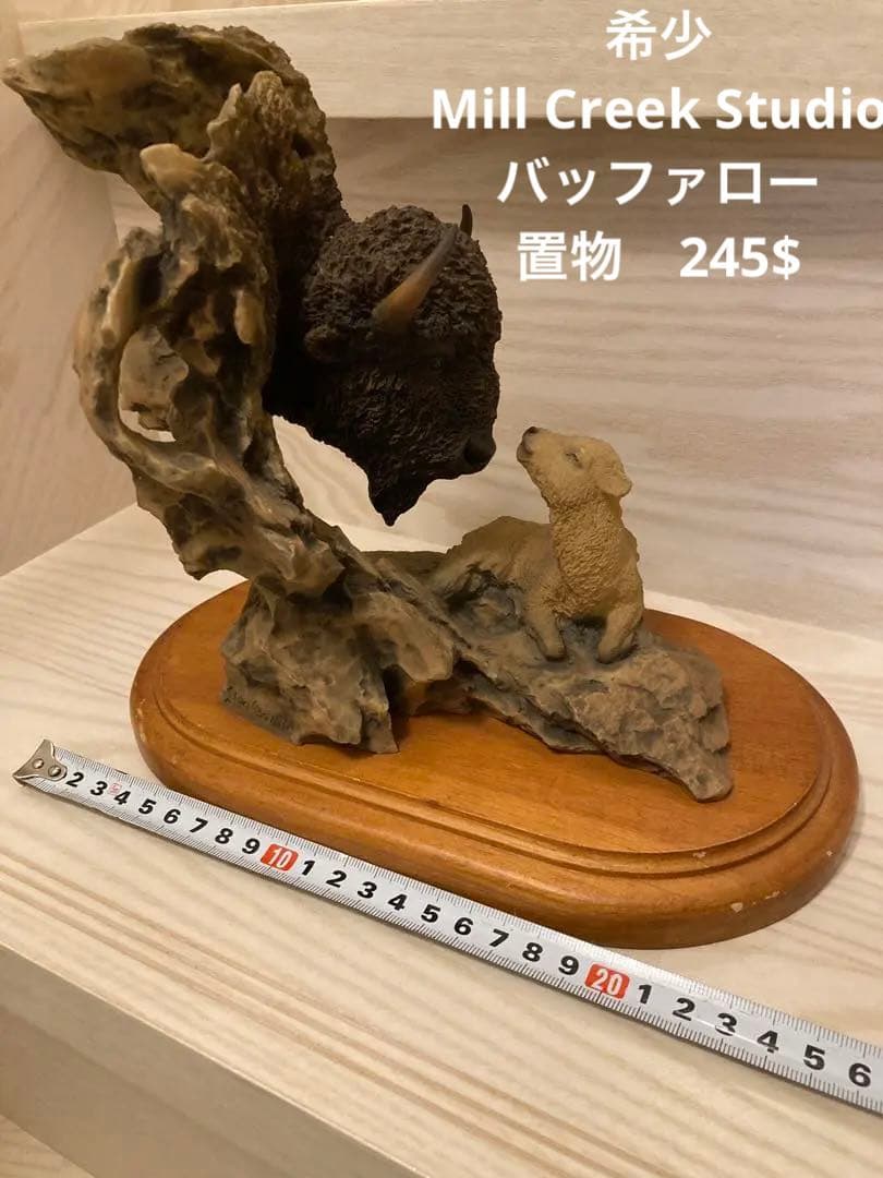 希少　Mill Creek Studio バッファロー　置物　245$