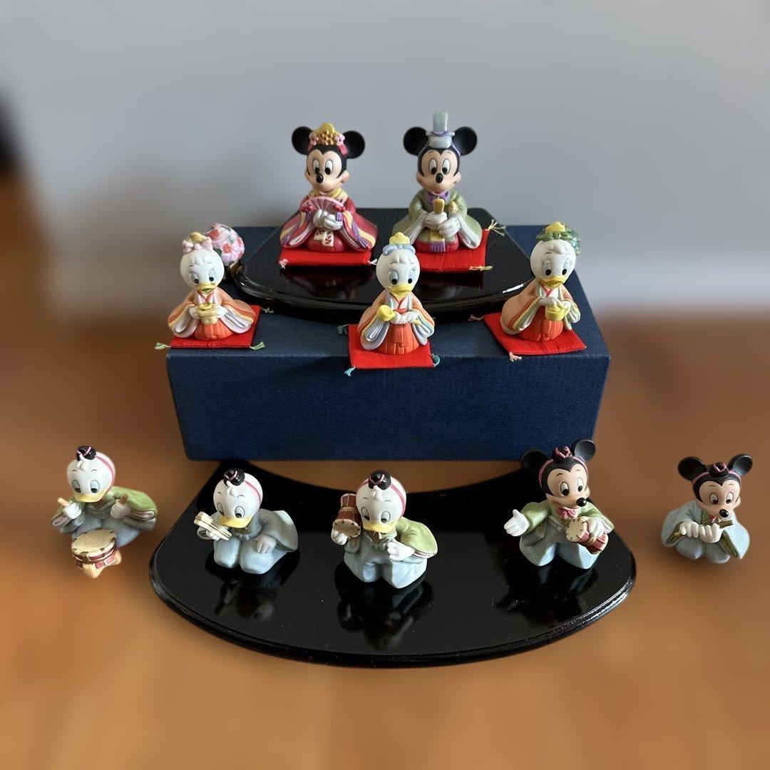 雛人形セット ミッキー ミニー ドナルド デイジー　陶器　お雛様　可愛い